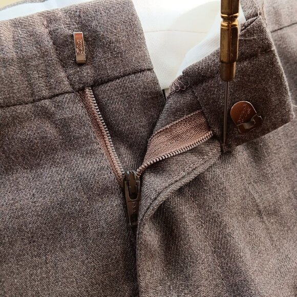 33x28 Mens True Vintage Rayon/Dacron Dress Pants Flat Front 1970's Lawyer Prep - Picture 5 of 7